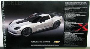 2011 Chevrolet Corvette Z06X Concept Car Dealer Card Show Handout