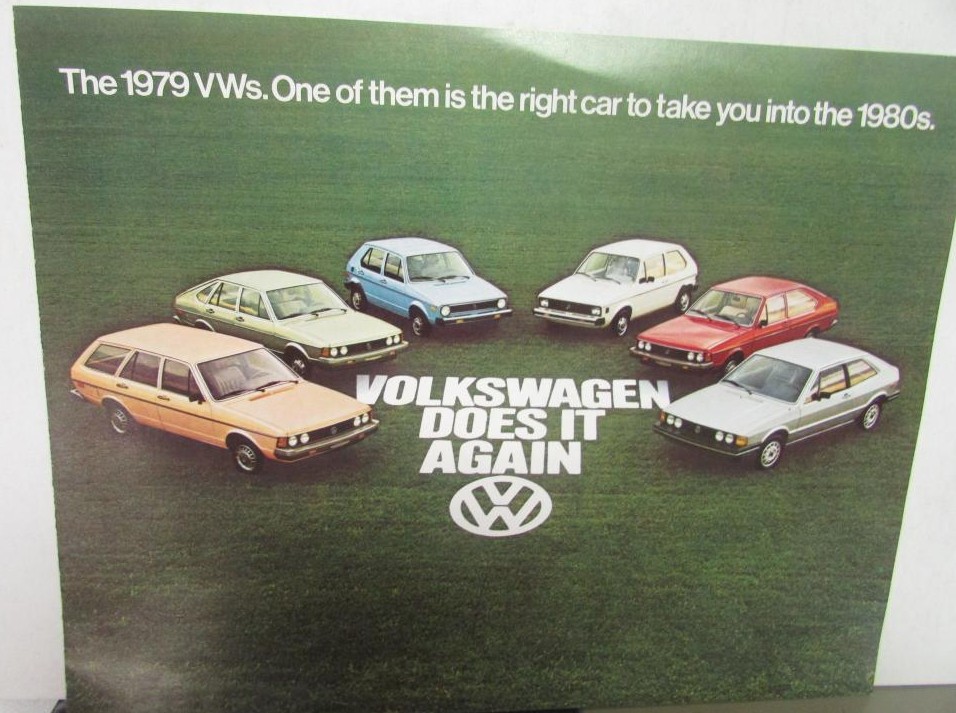 1979 Volkswagen Sales Brochure Beetle Campmobile Van Rabbit Dasher and Scirocco
