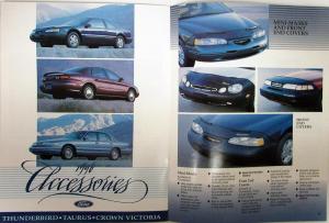 1996 Ford Car Probe Mustang Thunderbird Taurus & More Accessories Sales Brochure