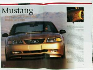 2000 Ford Focus & Mustang GT Cobra Road & Track Enthusiasts Guide Sales Brochure
