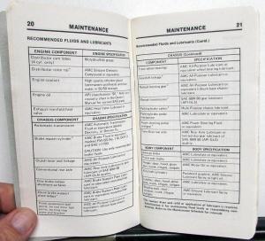 1979 AMC American Motors Pacer Spirit AMX Concord Specifications Handbook