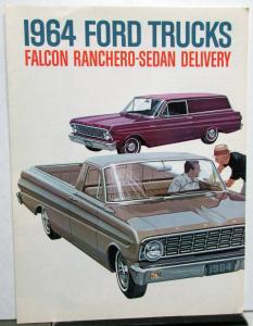 1964 Ford Falcon Ranchero Sedan Delivery Truck Sales Brochure Folder Original