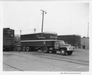 1954 GMC 450 Tractor Trailer Truck Press Photo 0182 - White Owl Express