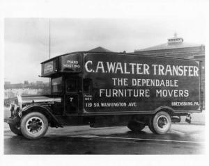 1927 Brockway Gerstenslager Moving Truck Press Photo 0001 - CA Walter Transfer