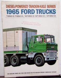 1965 Ford Diesel Tandem Axle Truck Series T NT HT Sales Folder Original