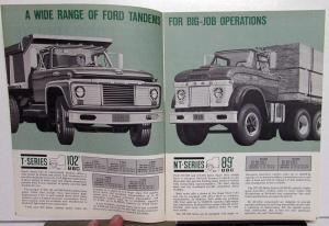 1965 Ford Gas Tandem Axle Trucks Series T CT NT HT REVISED Sales Brochure