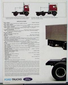 1968 Ford Diesel Hwy Tractors W Series Linehaul Trucks Sales Brochure Original