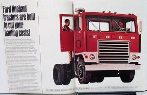 1968 Ford Diesel Hwy Tractors W Series Linehaul Trucks Sales Brochure Original