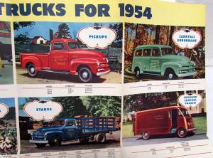 1954 Chevrolet Truck Sedan Delivery Suburban Pickup Stake Bus COE Sales Folder