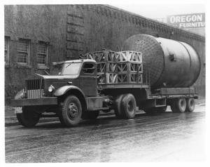 1940s Sterling Truck w/ Drop Deck Trailer Press Photo 0037 - Oregon Transfer Co