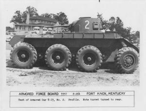 1940s REO T-13 Armored Car Test Press Photo 0011 - Armed Force Board Fort Knox