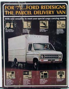 1975 Ford Parcel Delivery Van E Series Sales Folder Brochure Original