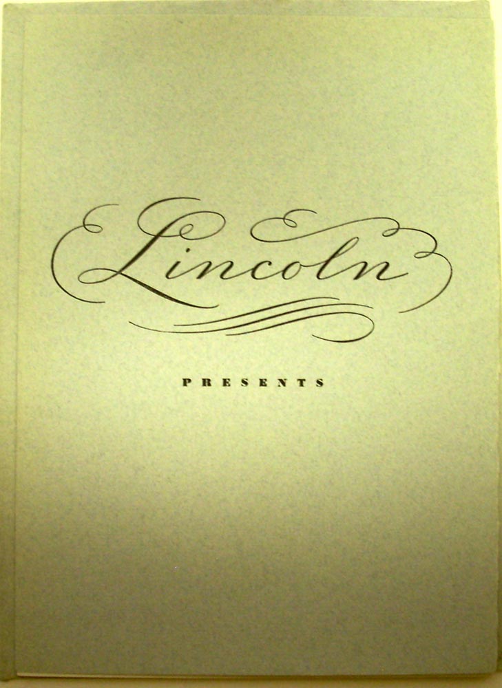 1933 Lincoln V12 136 and V12 145 Prestige ORIGINAL Sales Folder w/Plates & Env