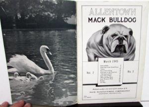 1945 Allentown Mack Bulldog Truck Factory Employee Newsletter Magazine March