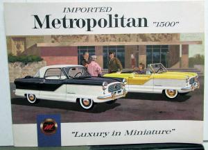 1959 Metropolitan 1500 Dealer Large Sales Brochure Folder Luxury In Miniature