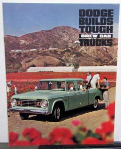 1966 Dodge Crew Cab Pickup Truck Series D & W Sales Brochure REV
