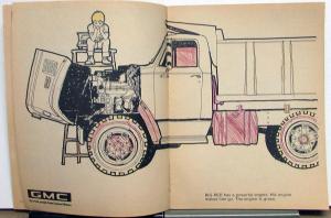 1970 GMC Big Red Dump Truck and Little Red Coloring Book Dealer Original Used