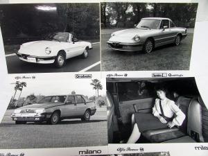 1987 Alfa Romeo Press Kit New Models Spider Veloce Milano Quadrifoglio Graduate