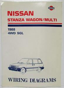 1988 Nissan Stanza Wagon/Multi 4WD SGL Electrical Wiring Diagram Manual