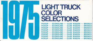 1975 Ford Light Truck Exterior Colors Paint Chips Folder Pickup Bronco Econoline