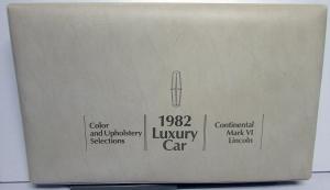1982 Lincoln Car Album Mark VI Continental Blass Pucci Color & Upholstery Album