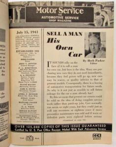 Motor Service Magazine July 15 1941 - For Auto Service Shop Operators