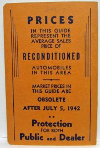 1942 NADA Official Used Car Price Guide - June - DeSoto Nash Hudson Plymouth