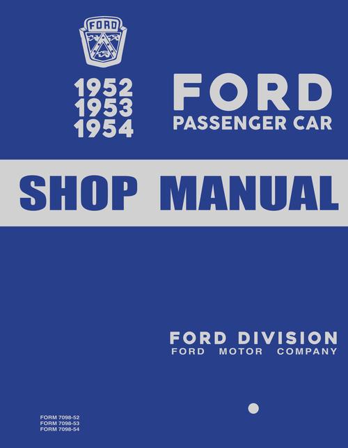 1952 1953 1954 Ford Passenger Car Shop Manual