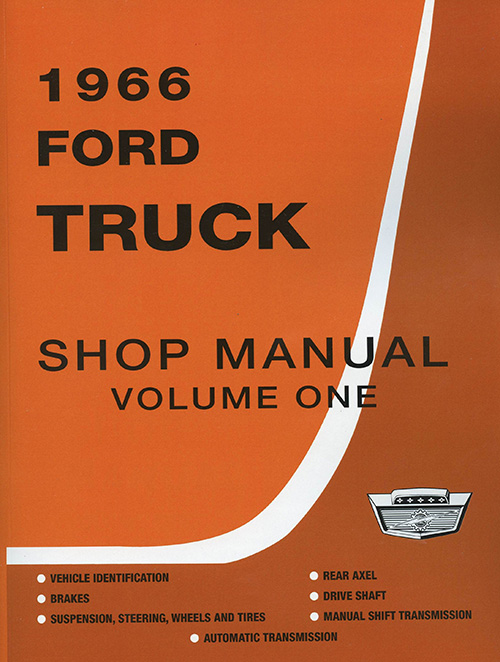 1966 Ford Truck Shop Manual F 100 250 350 Pickup Parcel Med & HD
