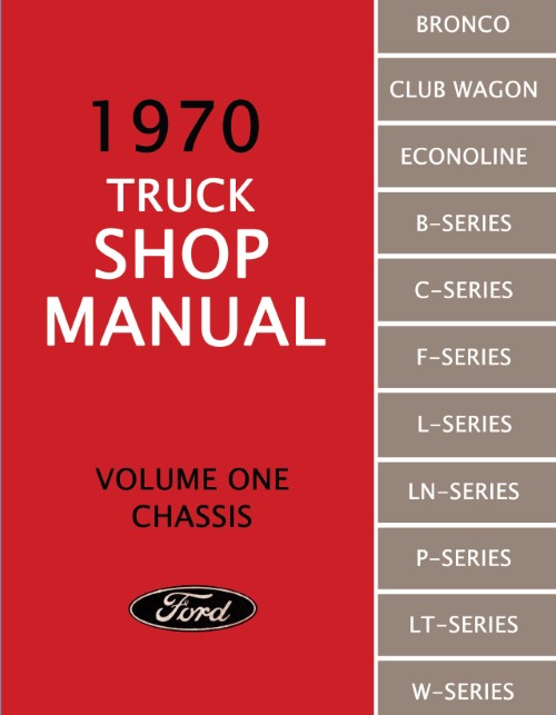 1970 Ford Truck Service Shop Repair Manual (5 Vol) Pickup F Series Medium HD