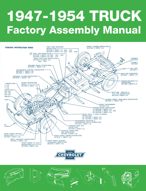 1947 1948 1949 1950 1951 1952 1953 1954 Chevrolet Truck Factory Assembly Manual