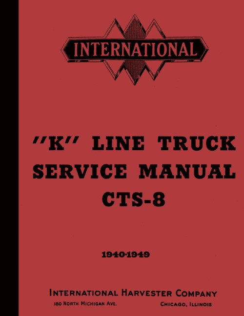1940 1941 1942 1946 1947 1948 1949 International K & KB Truck Service Manual
