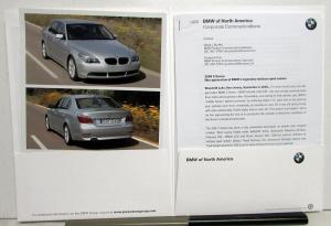 2004 BMW Press Kit - 5 Series