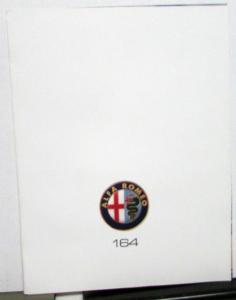 1991 Alfa Romeo Dealer Sales Brochure 164 Models Features Specifications