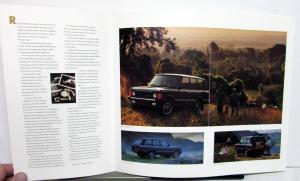 1990 Range Rover Sales Brochure Features Specs
