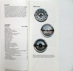 1976 Oldsmobile Accessories Sales Brochure Original