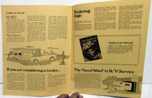 1972 Dodge Truck Dealer Camper Pickup Informational Brochure RV Trailering