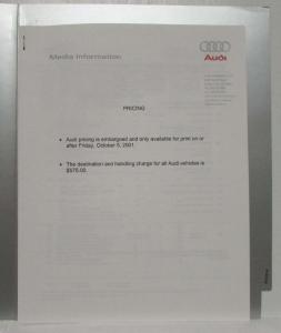 2001 Audi Press Kit