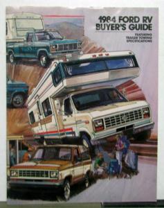 1984 Ford Dealer Sales Brochure RV Buyers Guide Campers Trucks Towing Trailering