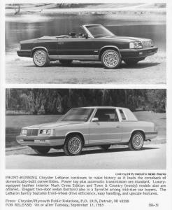 1986 Chrysler LeBaron Press Photo 0037