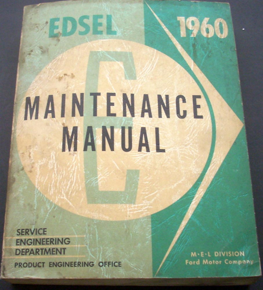 1960 Edsel Maintenance Service Manual Book Ranger Villager 60 Ford Motor Company
