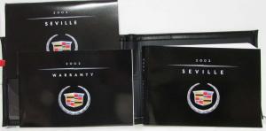 2002 Cadillac Seville Boxed Soft Cover Owners Operator Manual with Extras