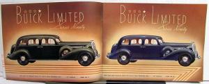 1936 Buick Eight Series 40 60 80 90 Color Sales Brochure Catalog XL Original