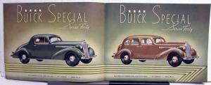 1936 Buick Eight Series 40 60 80 90 Color Sales Brochure Catalog XL Original