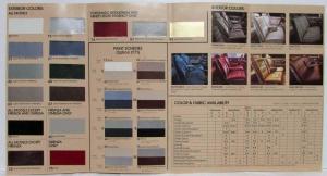 1983 Oldsmobile Color Chip and Fabric Folder - Firenza Omega Cutlass Delta 88 98