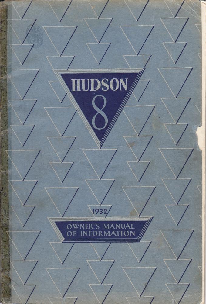 1932 Hudson 8 Owners Manual Information Book Manual