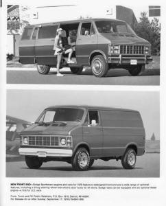 1979 Dodge Sportsman Wagon and Vans Press Photo 0179