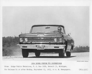 1964 Dodge Custom 880 Convertible Press Photo 0225
