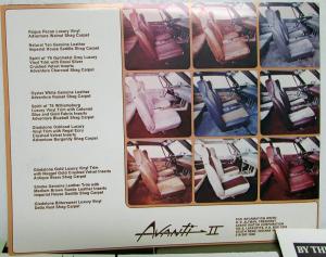 1980 Avanti II Sales Packet Brochure Spec Sheet Article Reprints & More Original