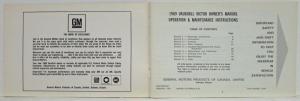 1969 Vauxhall Victor Owners Manual Handbook & Maintenance Instructions Canadian